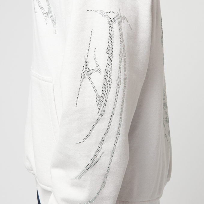 FAVELA Ribcage Rhinestone Hoodie biały 40390 4