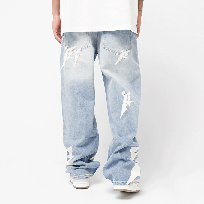 FAVELA Vegan Leather Patch Denim bleu 40392 2