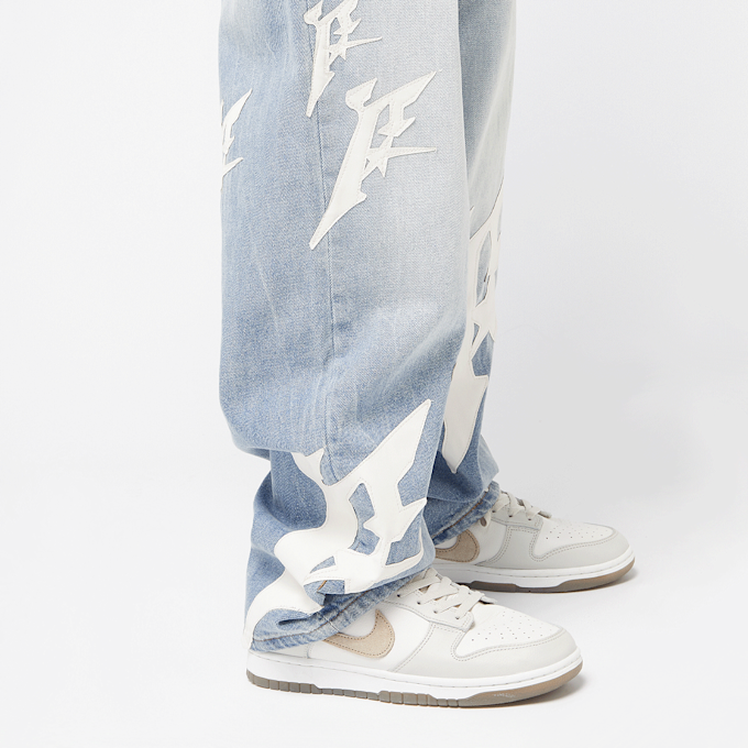 FAVELA Vegan Leather Patch Denim bleu 40392 3