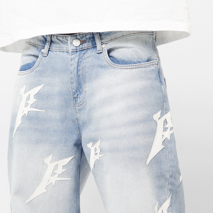 FAVELA Vegan Leather Patch Denim bleu 40392 4