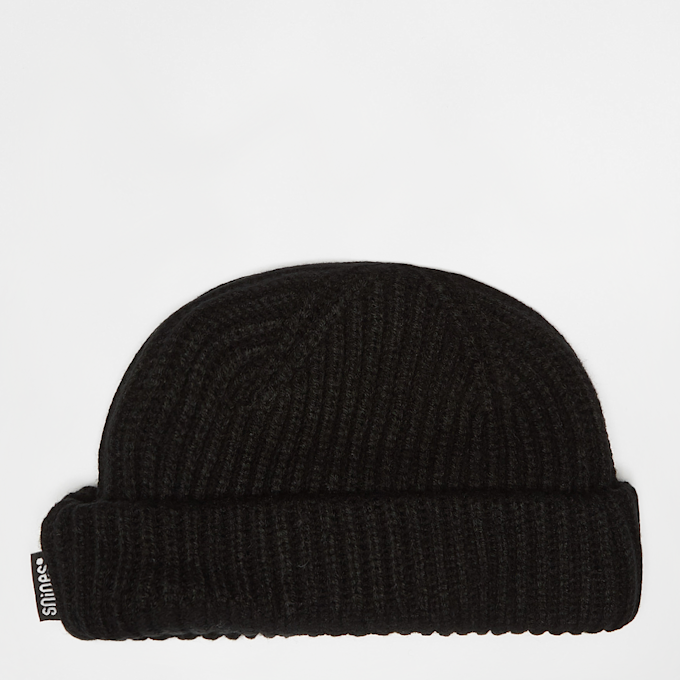 SNIPES Woven Flag Label Basic Fisherman Beanie black noir 40592 1