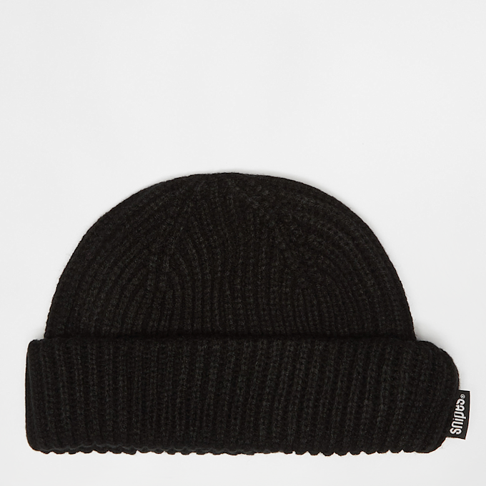 SNIPES Woven Flag Label Basic Fisherman Beanie black noir 40592 2