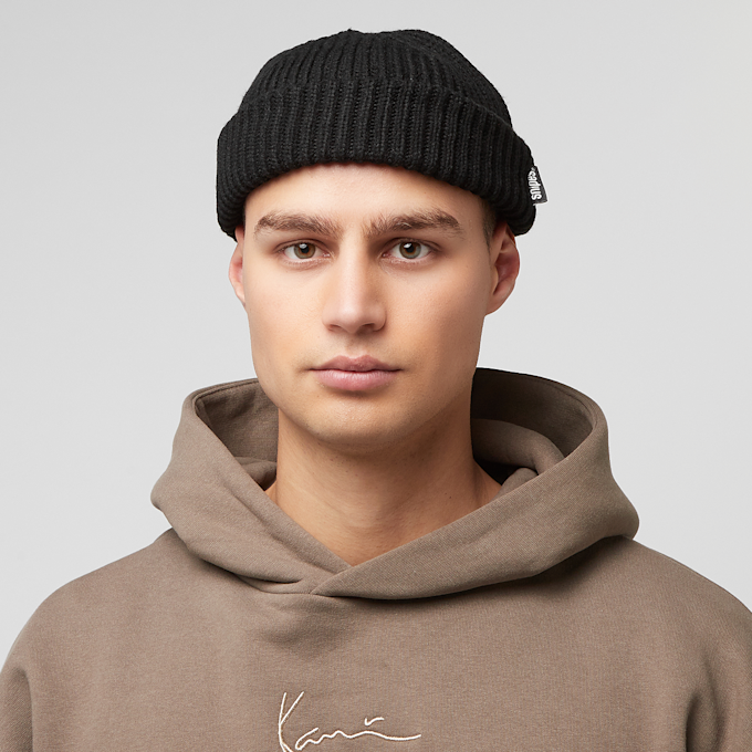 SNIPES Woven Flag Label Basic Fisherman Beanie black noir 40592 4