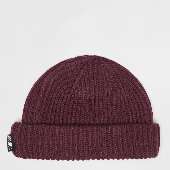 SNIPES Woven Flag Label Basic Fisherman Beanie aubergine rood 40604 1