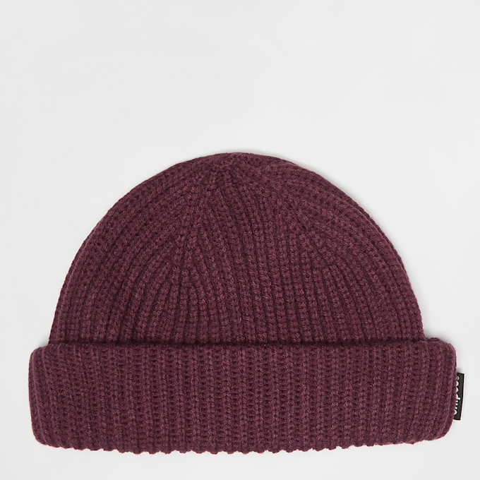 SNIPES Woven Flag Label Basic Fisherman Beanie aubergine rood 40604 2