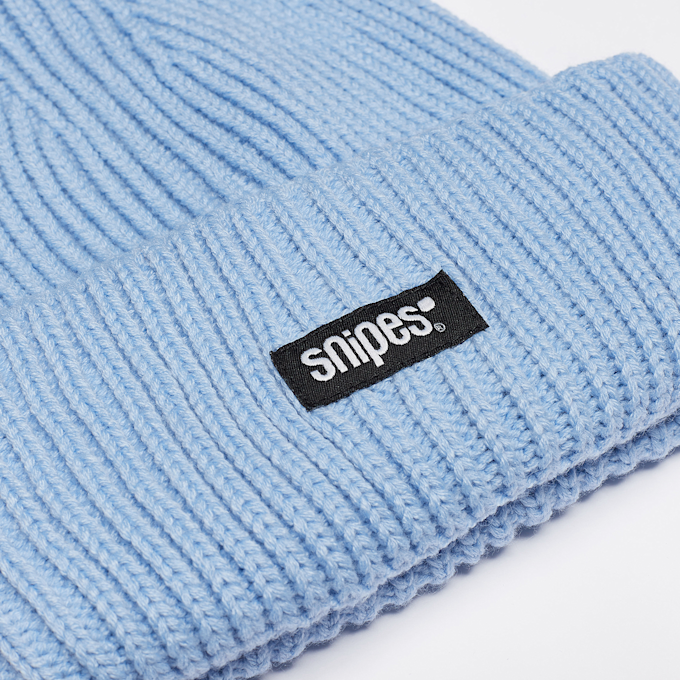SNIPES Woven Logo Knit Beanie bleu 40611 3
