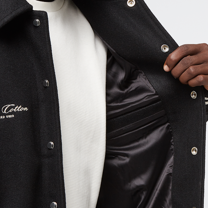 Another Cotton Lab Another Varsity College Jacket schwarz 40639 5
