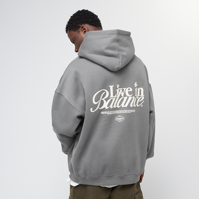 Another Cotton Lab Live in Balance Heavy Oversized Hoodie cinzento 40657 1
