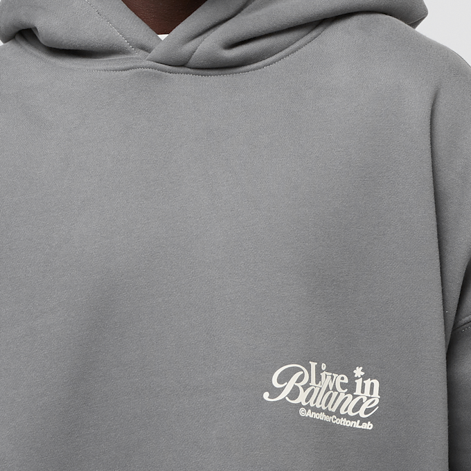 Another Cotton Lab Live in Balance Heavy Oversized Hoodie cinzento 40657 3