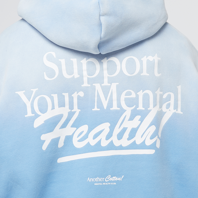 Another Cotton Lab Support Your Mental Health Oversized Hoodie azul 40663 4