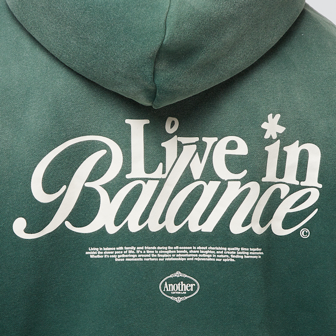 Another Cotton Lab Live in Balance Oversized Zip Hoodie zielony 40664 4