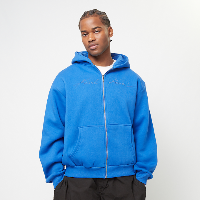 Karl Kani Autograph Heavy Sweat OS Ziphoodie Blue bleu 41428 1