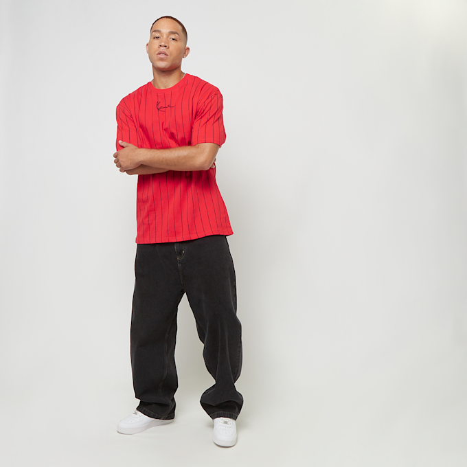 Karl Kani Small Signature Essential Pinstripe Tee rouge 41467 4