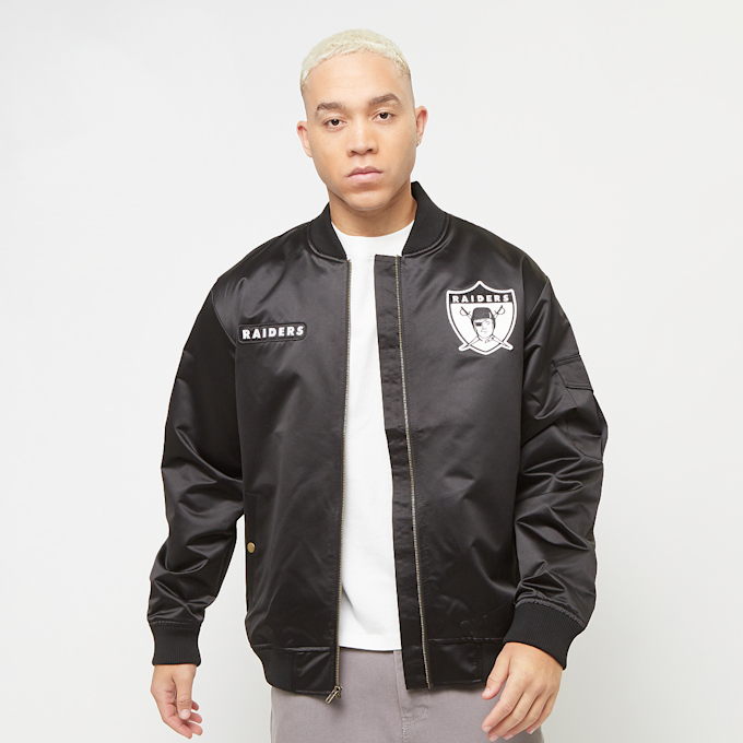 Mitchell & Ness NFL Oakland Raiders Team Leader Satin Bomber noir 41807 1