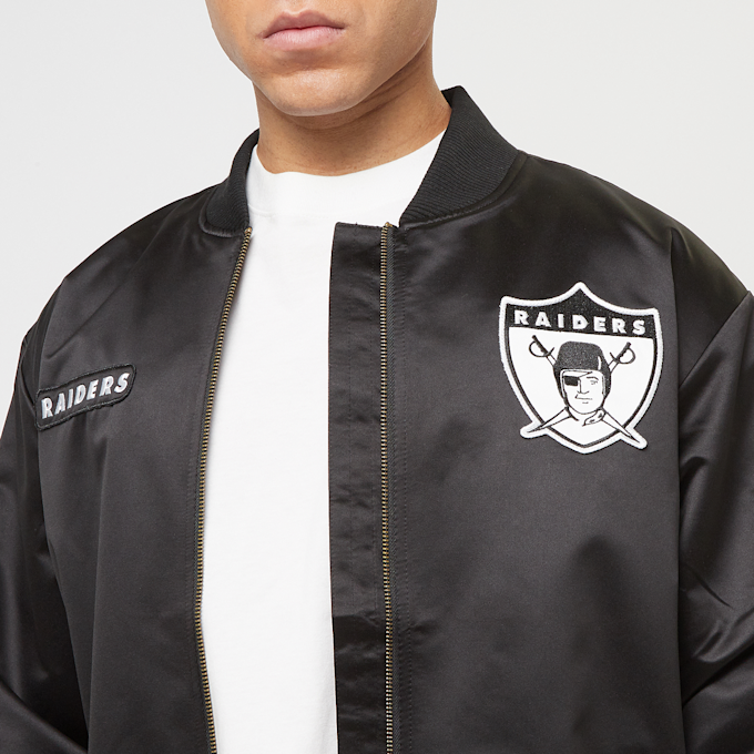 Mitchell & Ness NFL Oakland Raiders Team Leader Satin Bomber noir 41807 3