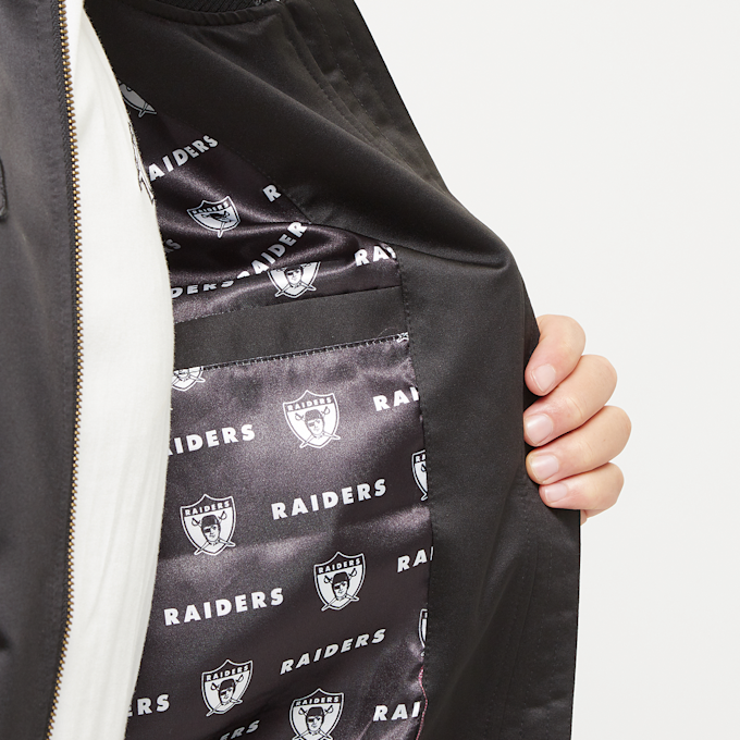 Mitchell & Ness NFL Oakland Raiders Team Leader Satin Bomber noir 41807 4