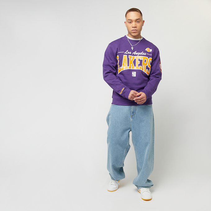 Mitchell & Ness NBA Los Angeles Lakers There & Back Fleece Crew morado 41794 6