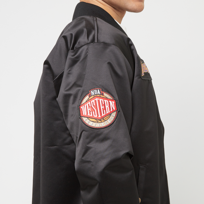 Mitchell & Ness NBA Los Angeles Lakers Team Leader Satin Bomber schwarz 41809 5