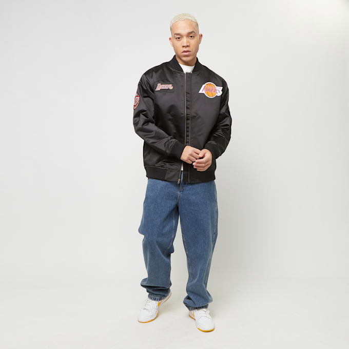 Mitchell & Ness NBA Los Angeles Lakers Team Leader Satin Bomber schwarz 41809 7