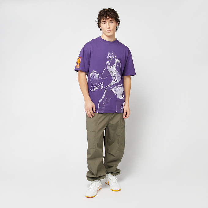Mitchell & Ness NBA LA Lakers Ultimate Player Vintage Logo Tee Magic Johnson morado 41803 6
