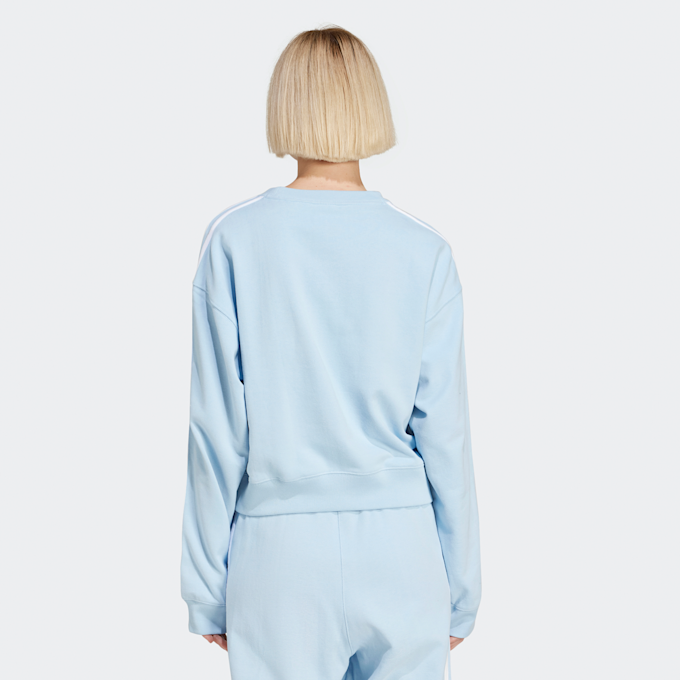 adidas Originals Sudadera cropped 3 rayas azul 41716 2
