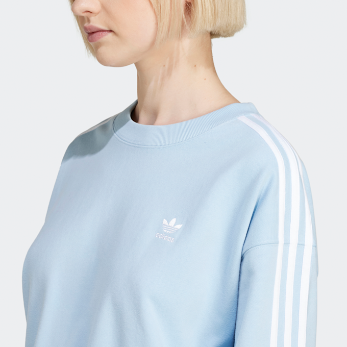adidas Originals Sudadera cropped 3 rayas azul 41716 3