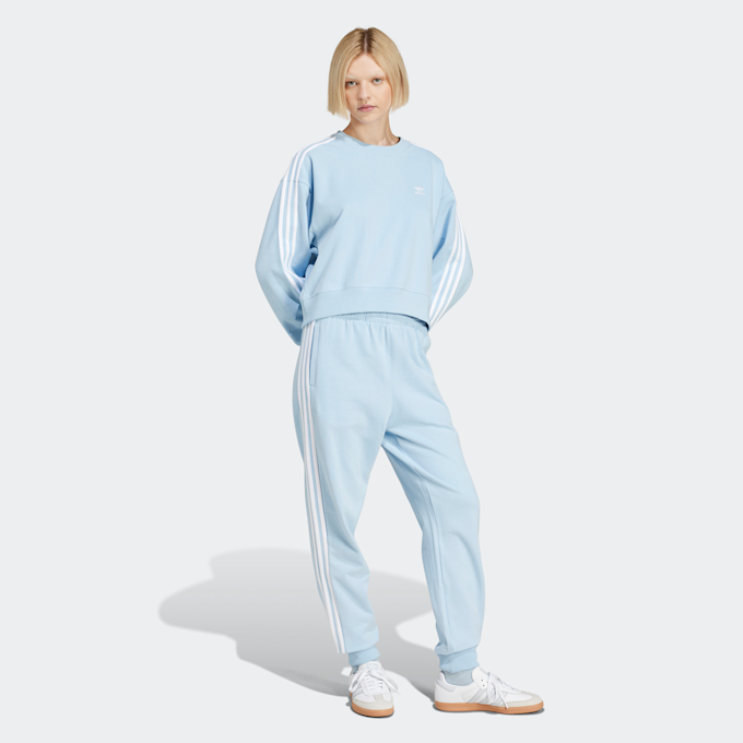 adidas Originals Sudadera cropped 3 rayas azul 41716 5