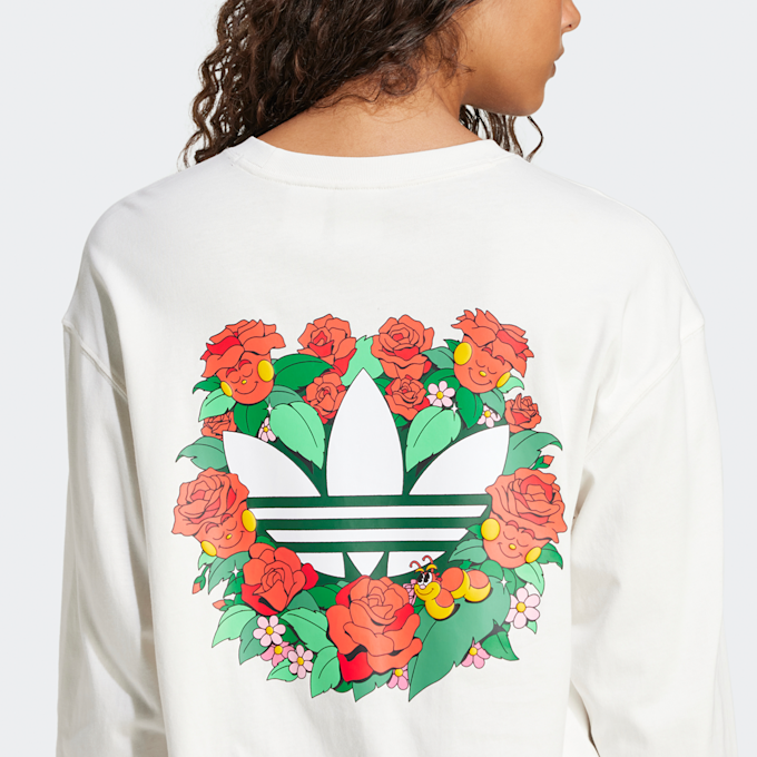 adidas Originals Trefoil Backprint Langarmshirt weiß 41699 4