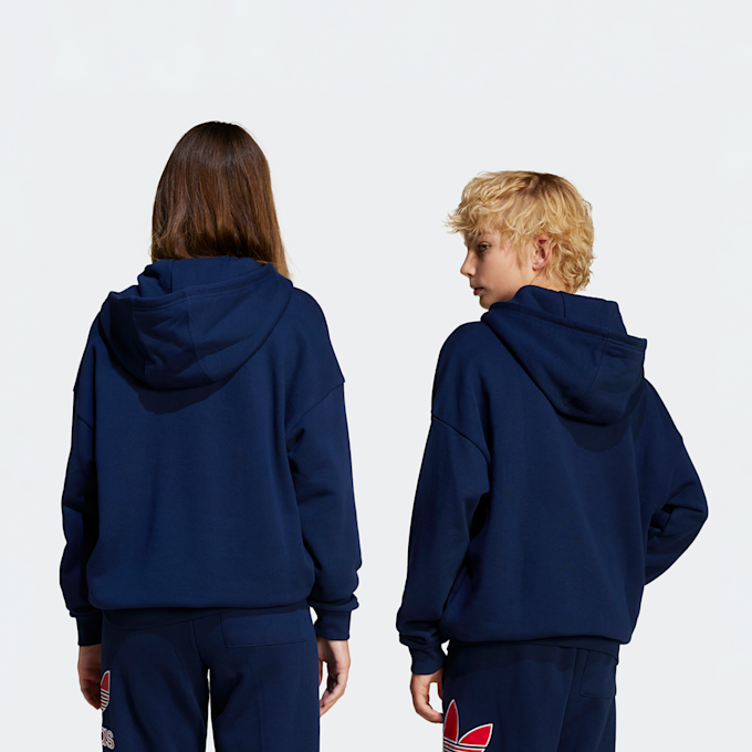 adidas Originals Oversized Kinder Hoodie met Groot Logo blauw 42045 2