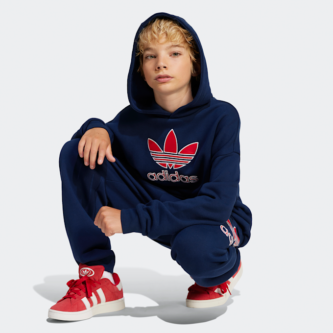 adidas Originals Oversized Kinder Hoodie met Groot Logo blauw 42045 5