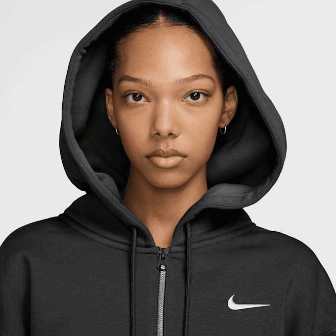 Nike Sportswear Phoenix Fleece Loose Crop Full-Zip Hoodie schwarz 42216 3