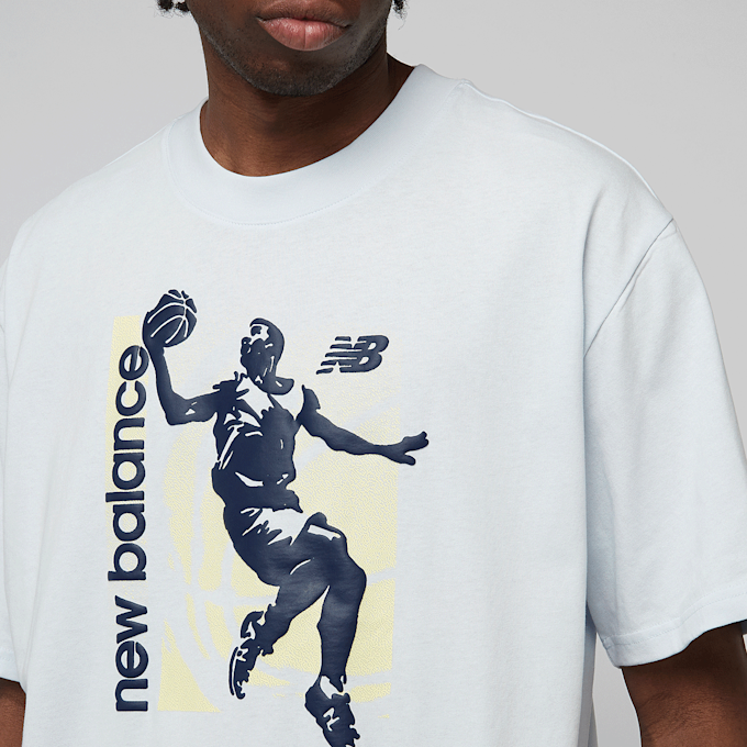 New Balance Hoops Graphic Vintage T-Shirt blauw 42273 3
