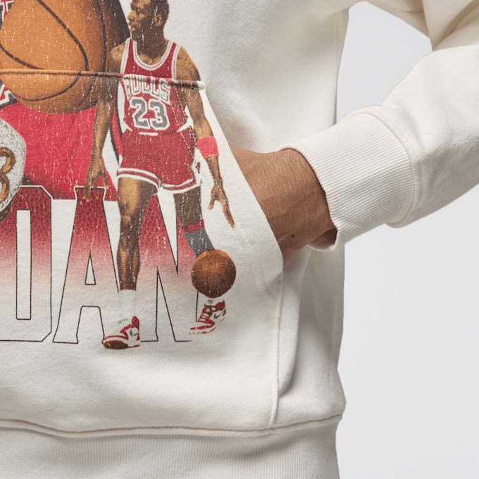 Jordan Flight Graphics Fleece Hoodie beige 42428 5