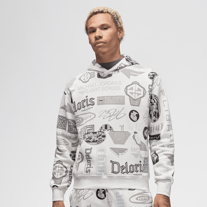 Jordan Essential Allover Print Hoodie bež 42432 1