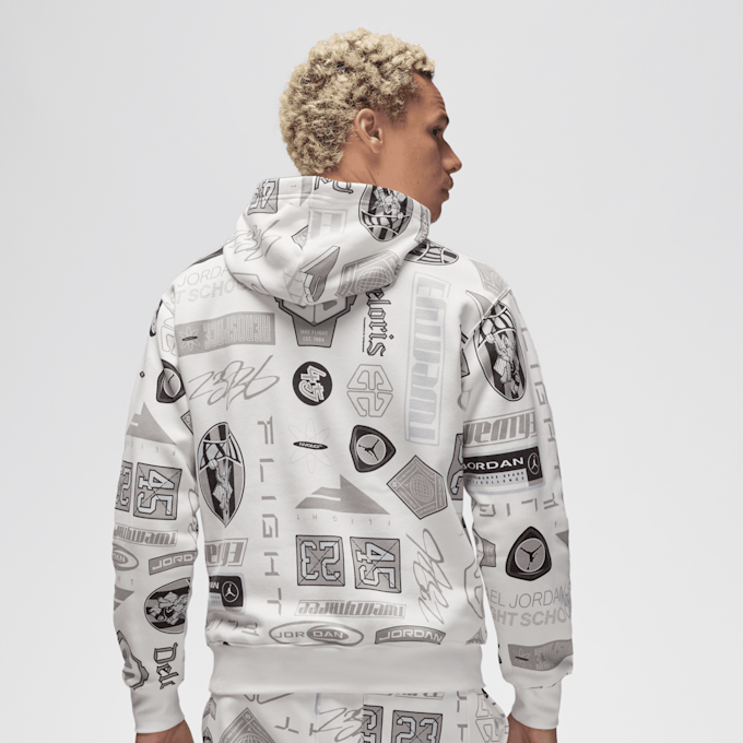 Jordan Essential Allover Print Hoodie beige 42432 2