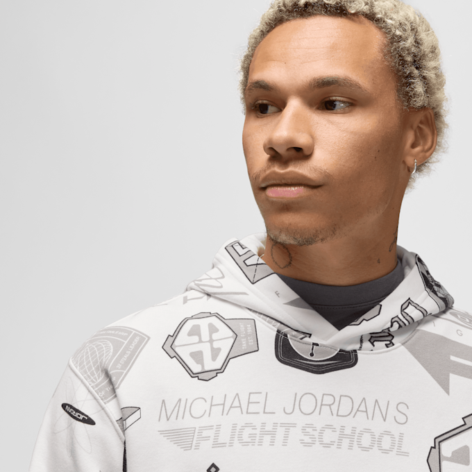 Jordan Essential Allover Print Hoodie beż 42432 3