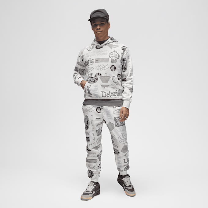 Jordan Essential Allover Print Hoodie beige 42432 5