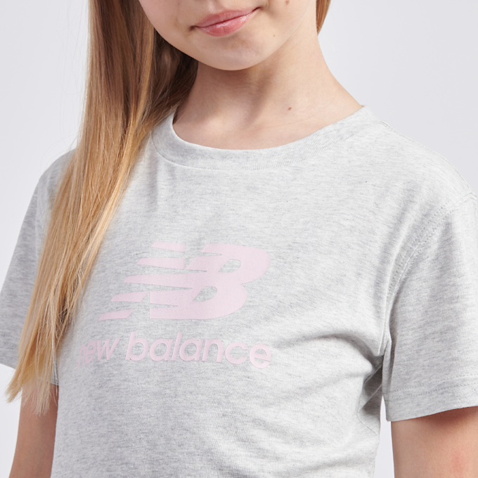 New Balance Jersey Stacked Logo Tee szary 45273 3