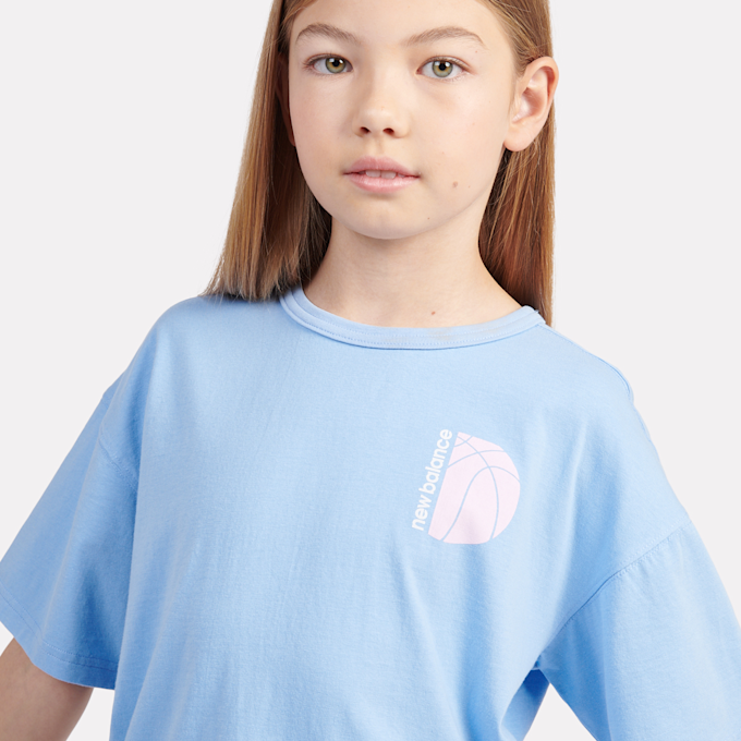 New Balance Hoops Court Graphic Tee niebieski 45242 3
