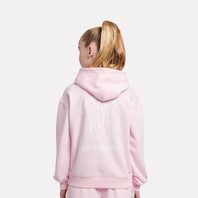 New Balance Peace Back Graphic French Terry Hoodie rosa  45245 2