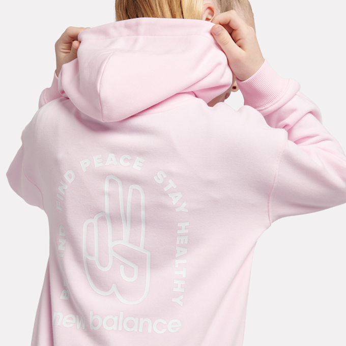 New Balance Peace Back Graphic French Terry Hoodie rosa  45245 5