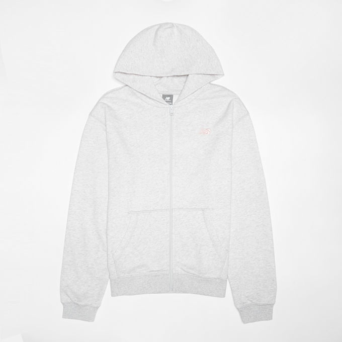 New Balance French Terry Small Logo Full Zip Hoodie grau 45246 1