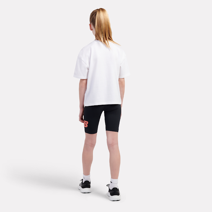 New Balance Stacked Logo Tee And Cycle Short Set czarny 45252 2