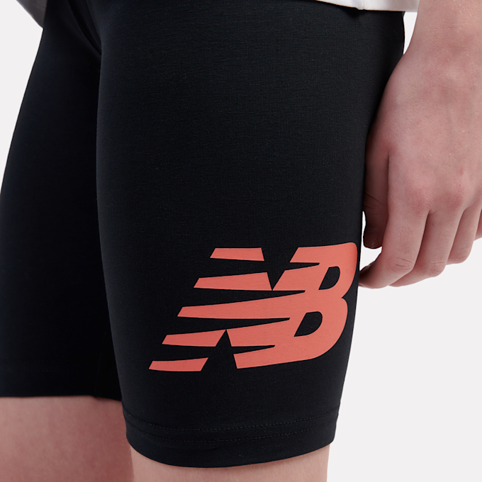 New Balance Stacked Logo Tee And Cycle Short Set czarny 45252 4