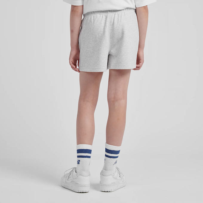 New Balance French Terry Small Logo Shorts grijs 45253 2