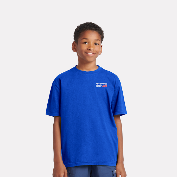 New Balance Athletics Shoes Back Graphic Tee azul 45303 2