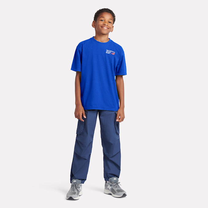 New Balance Athletics Shoes Back Graphic Tee azul 45303 4