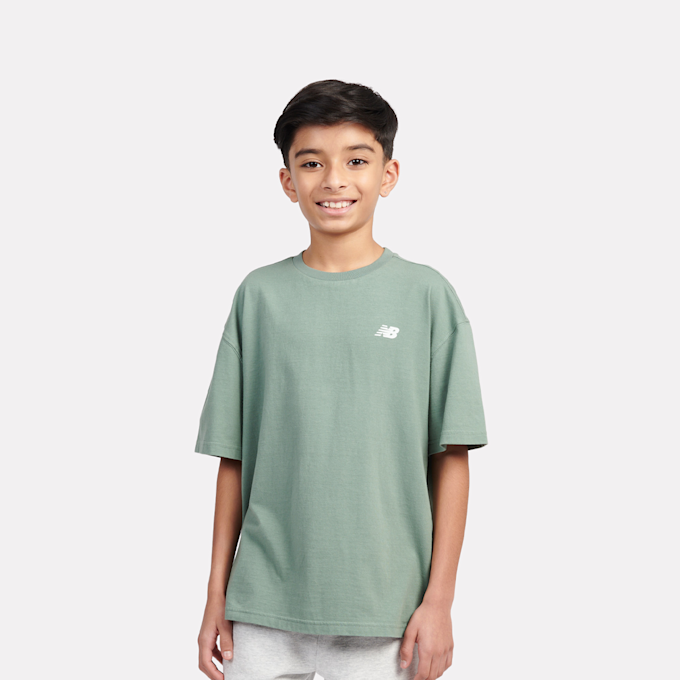 New Balance Back Graphic Queue Tee groen 45289 2