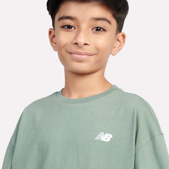 New Balance Back Graphic Queue Tee groen 45289 3