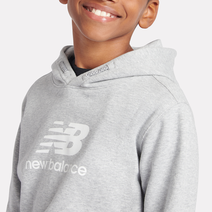 New Balance French Terry Stacked Logo Hoodie gris 45259 3